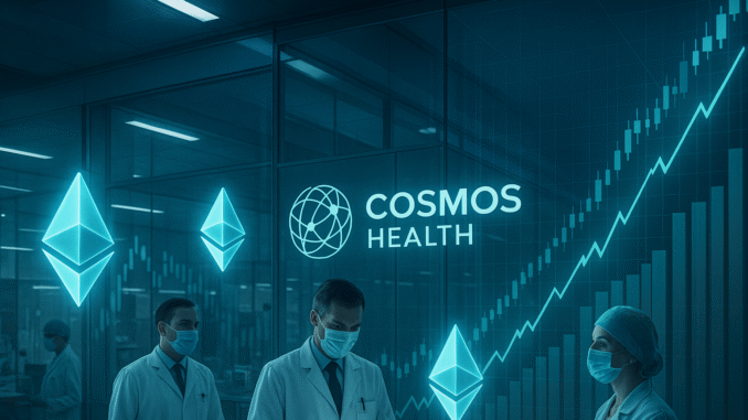 Cosmos Health expands Ethereum holdings to $1.8M under $300M digital assets facility