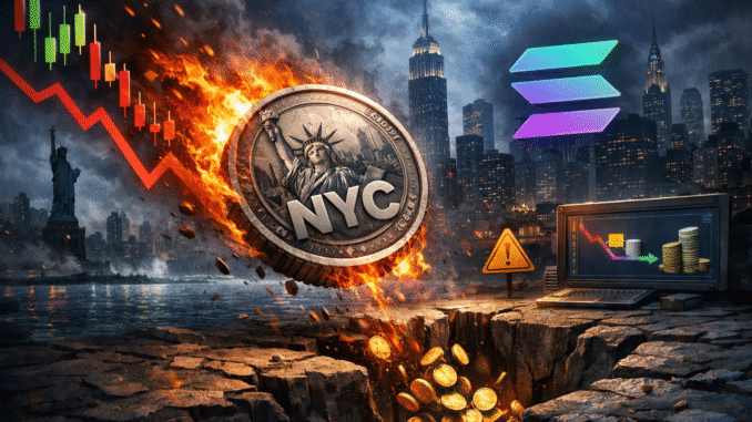 Former NYC mayor-backed NYC token tumbles on Solana amid liquidity fears
