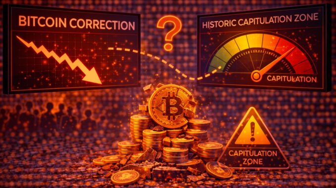 Bitcoin Correction Accelerates Toward Historic Capitulation Zone – Details