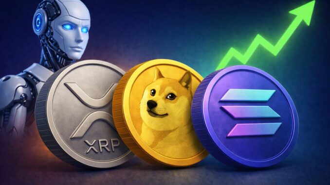 Leading AI Claude Predicts the Price of XRP, Solana and Dogecoin By the End of 2026