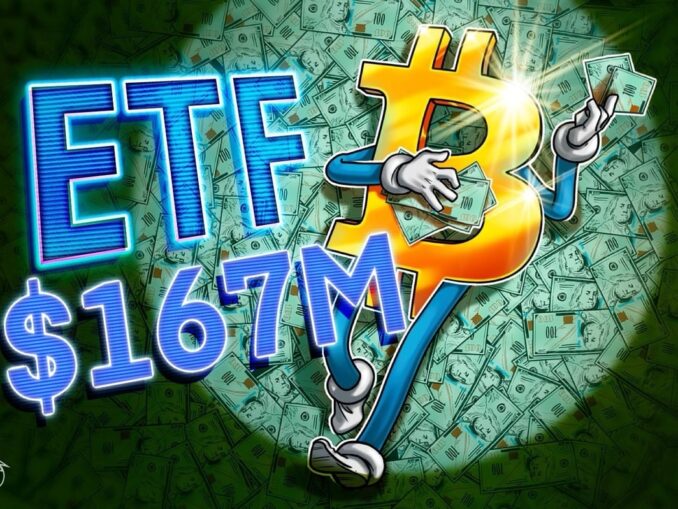 Bitcoin ETFs Gain $167M While Altcoin Funds See Outflows