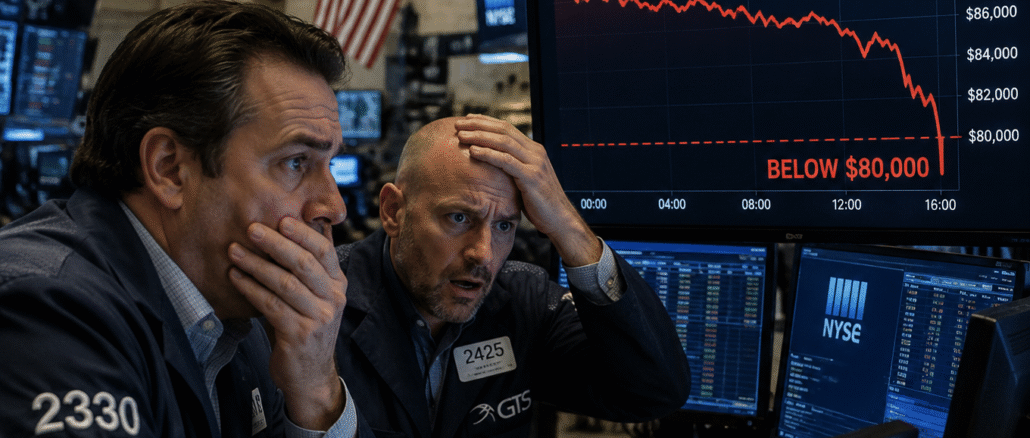 BTC dips below $80k.