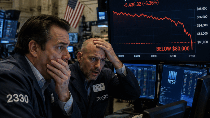 BTC dips below $80k.